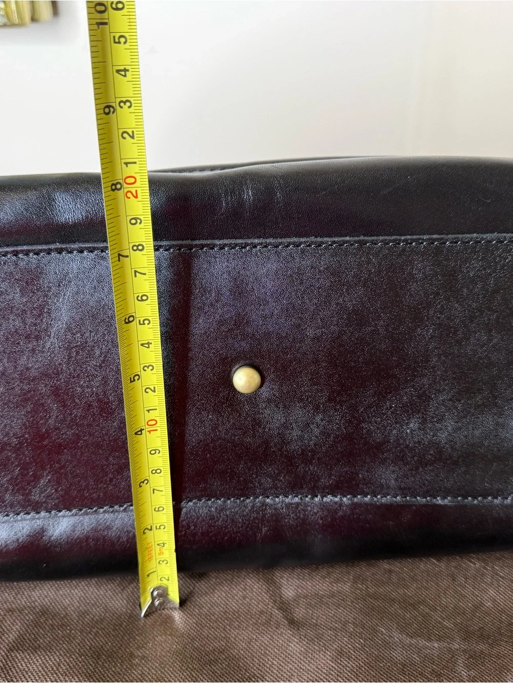Patricia Nash Black and Light Gray Leather Frame Satchel